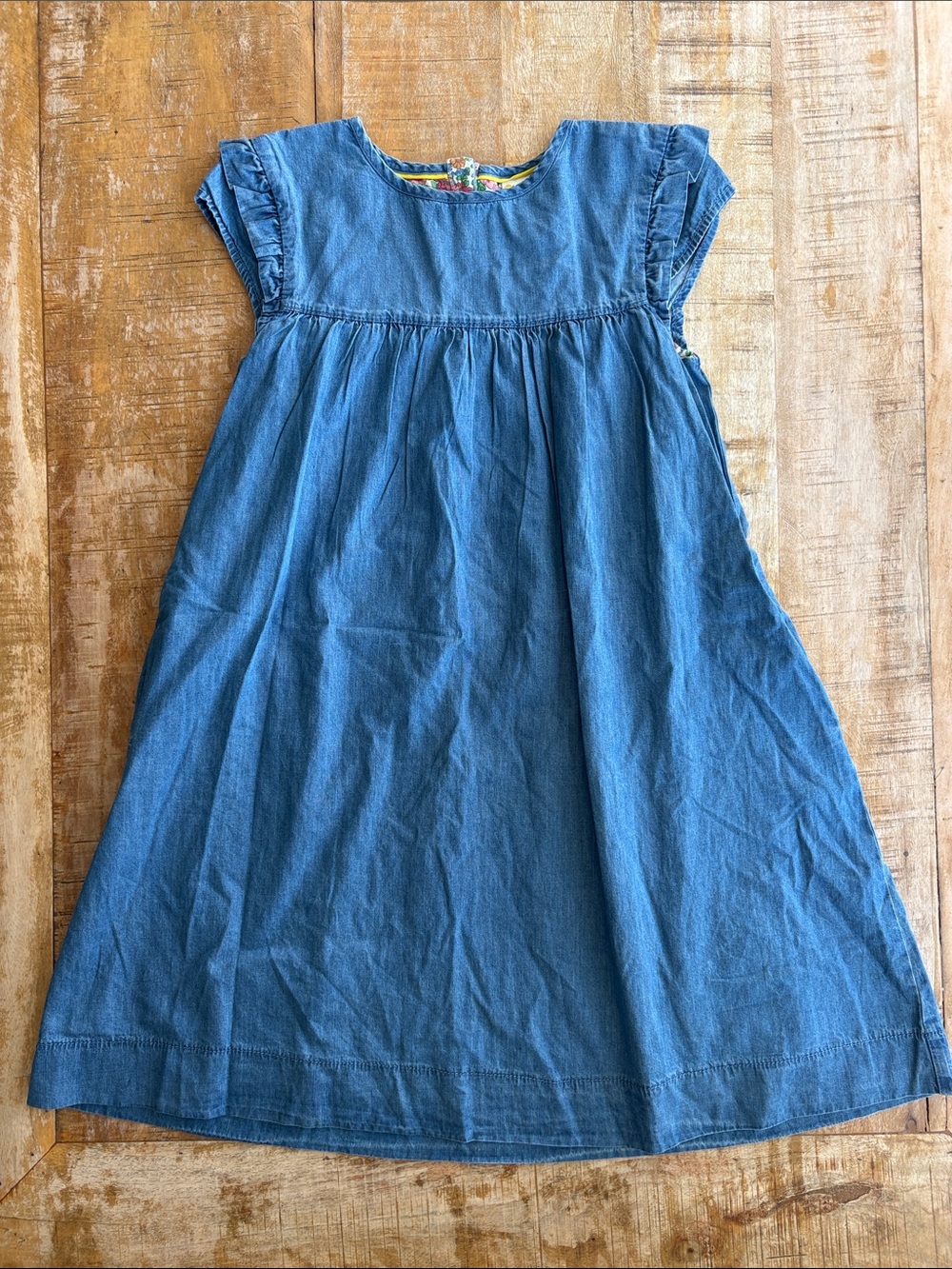 Mini Boden Girls Blue Denim Dress 11-12yr